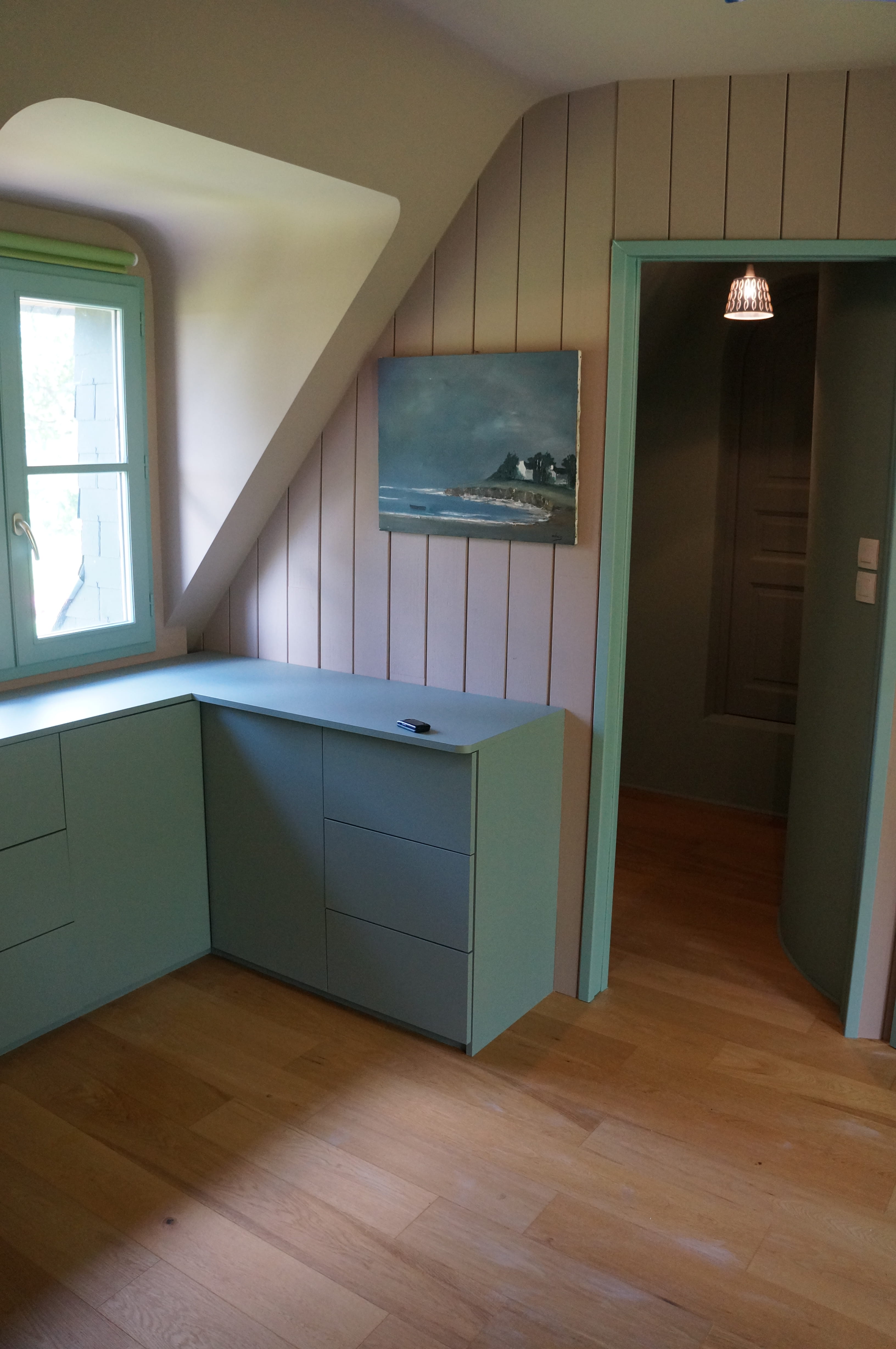 Rénovation intérieure d’une maison à Séné avec peintures Farrow & Ball